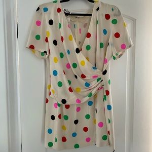 Emanuel Ungaro Vintage Ivory Polka Dot Dress/Shirt